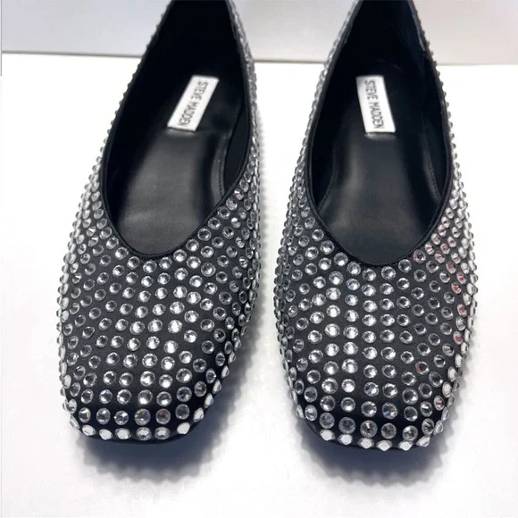 STEVE MADDEN Delphine Rhinestone Square
Toe Ballet Flat - Picture 3 of 11